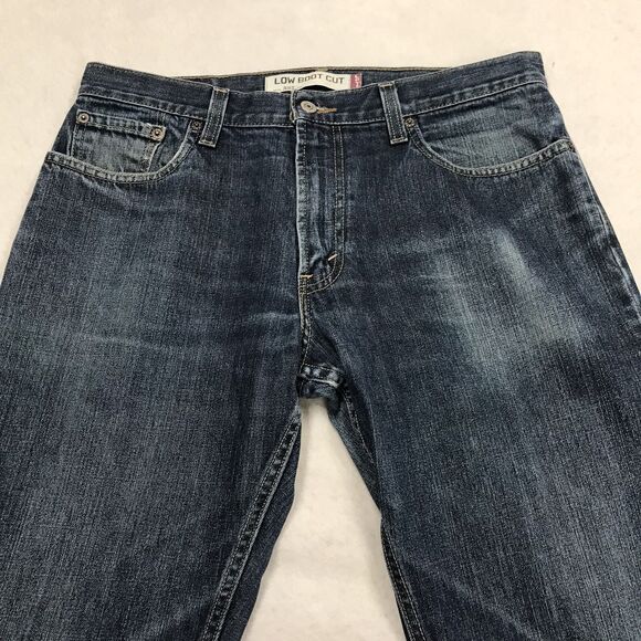 Y2K LEVIS 527 Low Boot Cut Jeans Men 34x34 Distress Denim Blue Cowboy Western - Picture 3 of 16